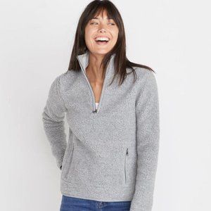 NWOT Marine Layer Lady Sherpa Corbet Heather Gray Pullover Sweater Jacket Women